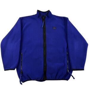 Vintage REI Royal Blue Hiking Camping Backpacking Winter Zip Fleece Size Large